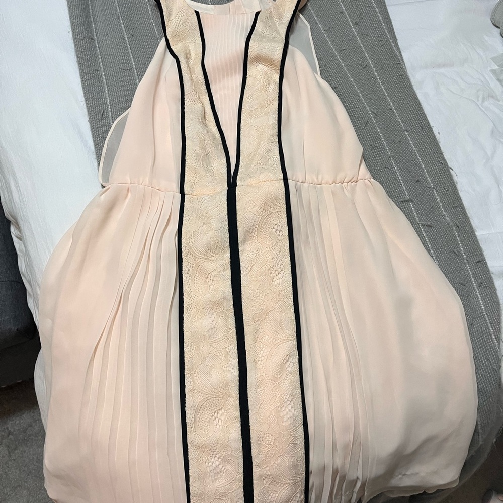 BCBGeneration Pink Tan Halter Mini Sundress